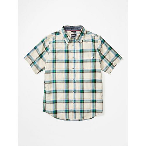 Marmot Meeker Clothes - Mens Shirts Green White CA3580142 Canada